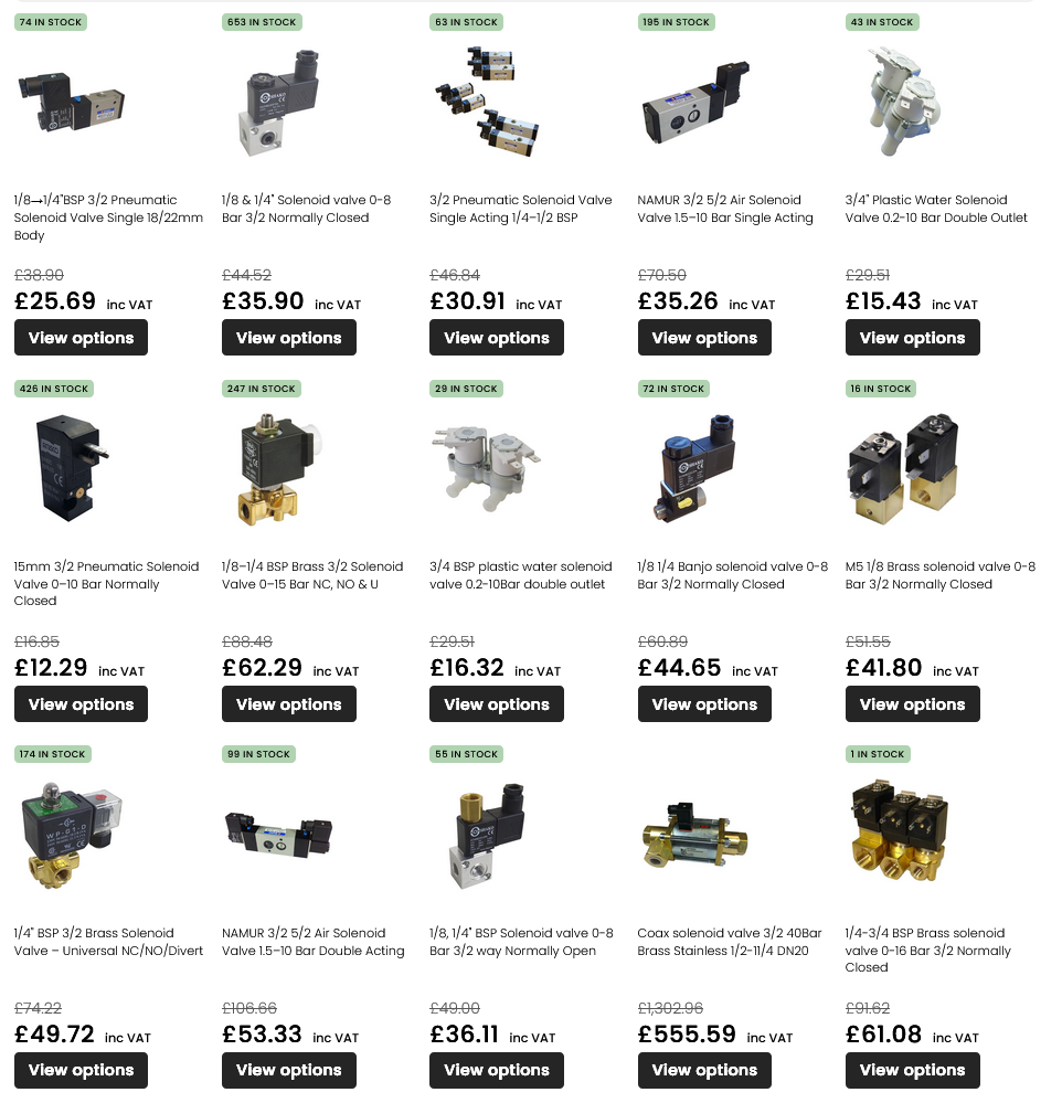 3 Way Solenoid Valves (3_2) Diverter & Switching Valves