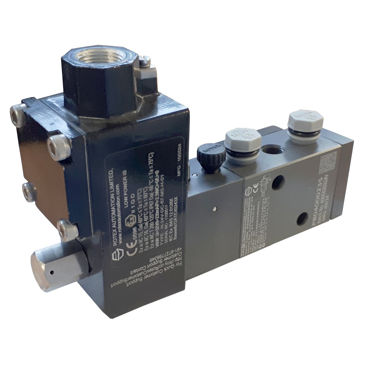 Rotex Namur ATEX Exia Ali StSt 3+5/2 solenoid valve 2-8 Bar single