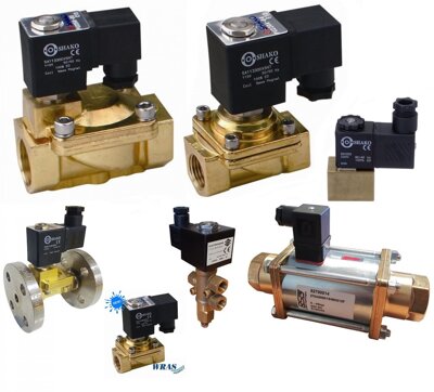 Browse brass solenoid valves by thread or flange size from M5 to 3 inch. Available in 2/2 and 3/2 way designs with normally closed, normally open and latching functions.