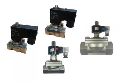 Stainless steel solenoid valves 2/2 way normally open or failsafe open require electrical power to close and prevent flow. Zero rated valves will work from vacuum up to maximum working pressure
