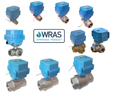WRAS approved motorised ball valves for potable drinking water systems. Electric actuated valves in brass and stainless steel, 1/2" to 2" BSP, with open/close, failsafe and modulating control options.