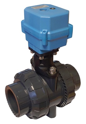 UPVC motorised ball valves designed for automatic flow control in water-treatment, irrigation, and chemical dosing systems. Each assembly features a robust electric actuator for open/close, failsafe, or modulating operation (0–10V or 4–20mA control).

Manufactured from industrial UPVC with EPDM or FKM seals, these corrosion-resistant valves provide excellent performance in aggressive or salt-water environments.
Produced under ISO 9001 / 14001 certified processes and stocked in the UK for free next-day delivery.