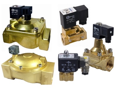 Browse brass solenoid valves by port size including 1/8", 1/4", 3/8", 1/2", 3/4", 1" and larger valves. Suitable for water, air, oils and other compatible media with normally closed, normally open and pilot operated designs available.
