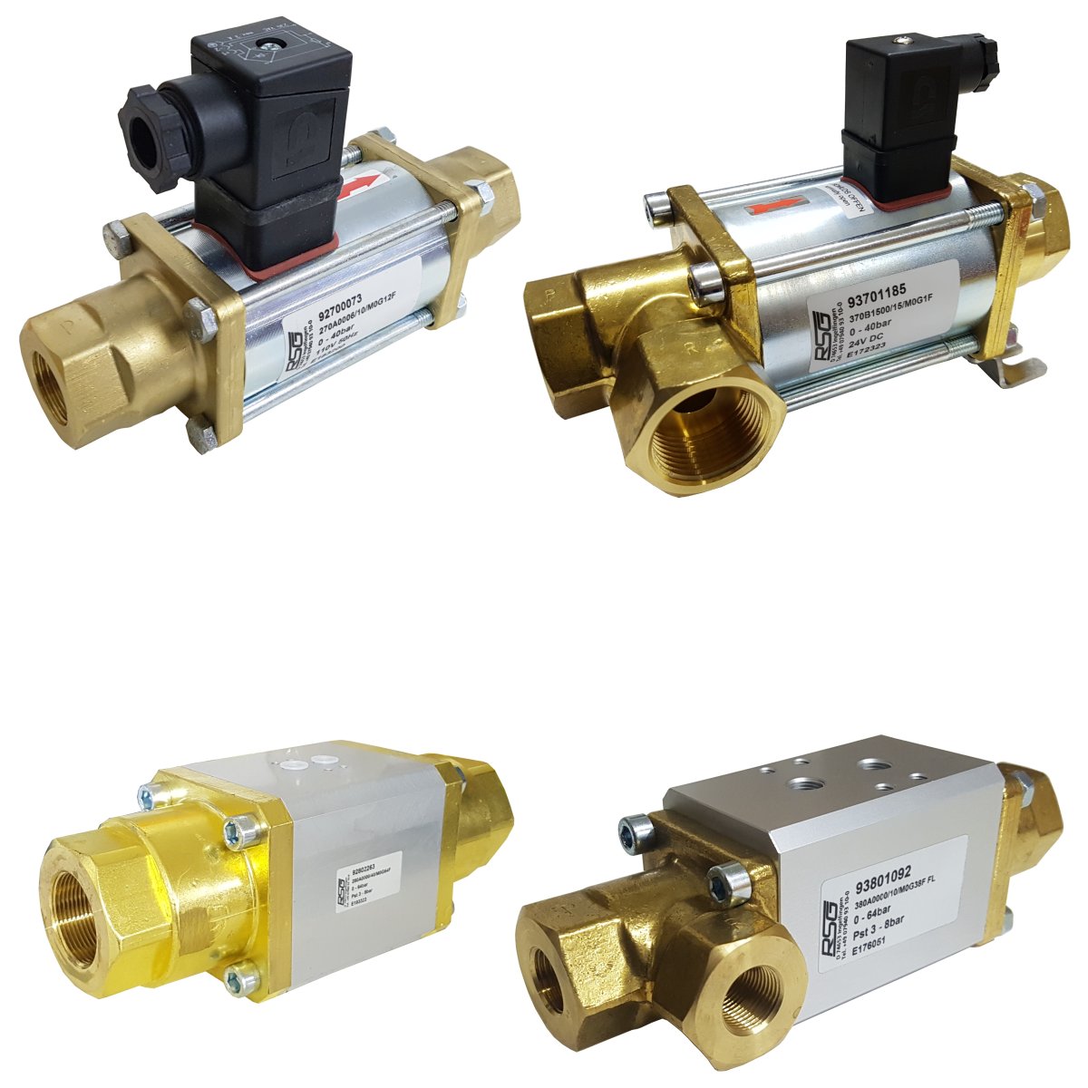 Coaxial 2 & 3 way valves