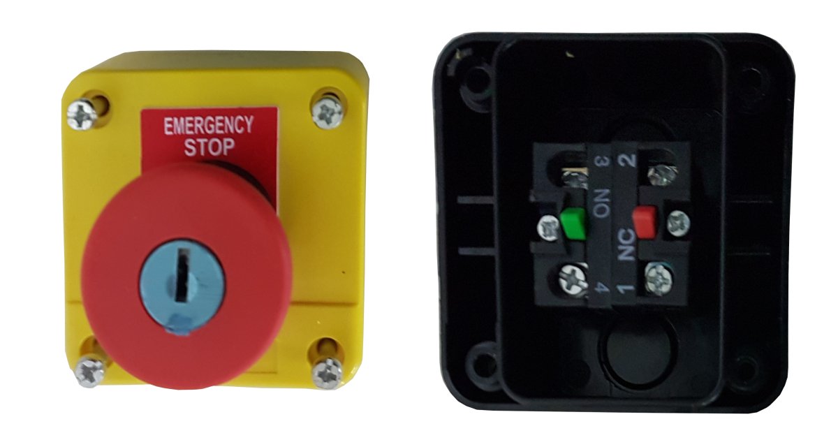 Emergency Stop Button Internal View of Micro switches