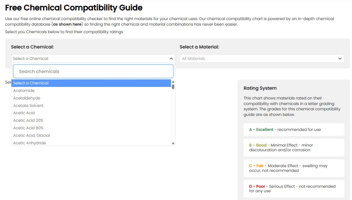 Free Chemical Compatibility Guide