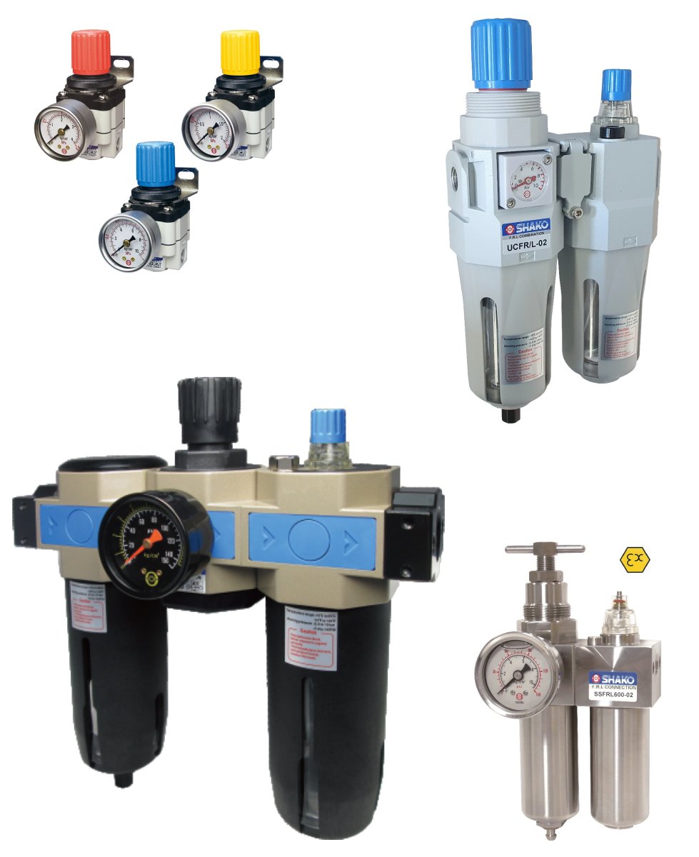 Air Filters, Regulators, Lubricators and FRL Combination Sets