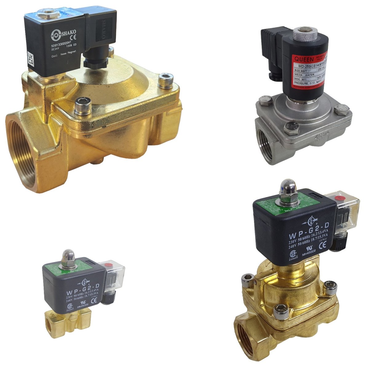 Brass, Stainless & Plastic 2,3 & 5 Way Solenoid Valves