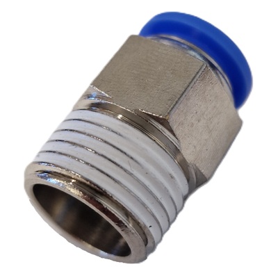 Male and female BSP and metric Stud and union pneumatic push to connect fittings