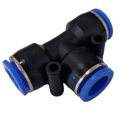 Male BSP and metric pneumatic push to connect T and Y type airline fittings 