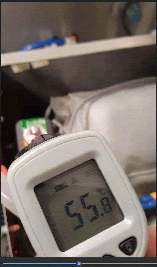 Normal solenoid valve coil after 20 minutes Powered ON.