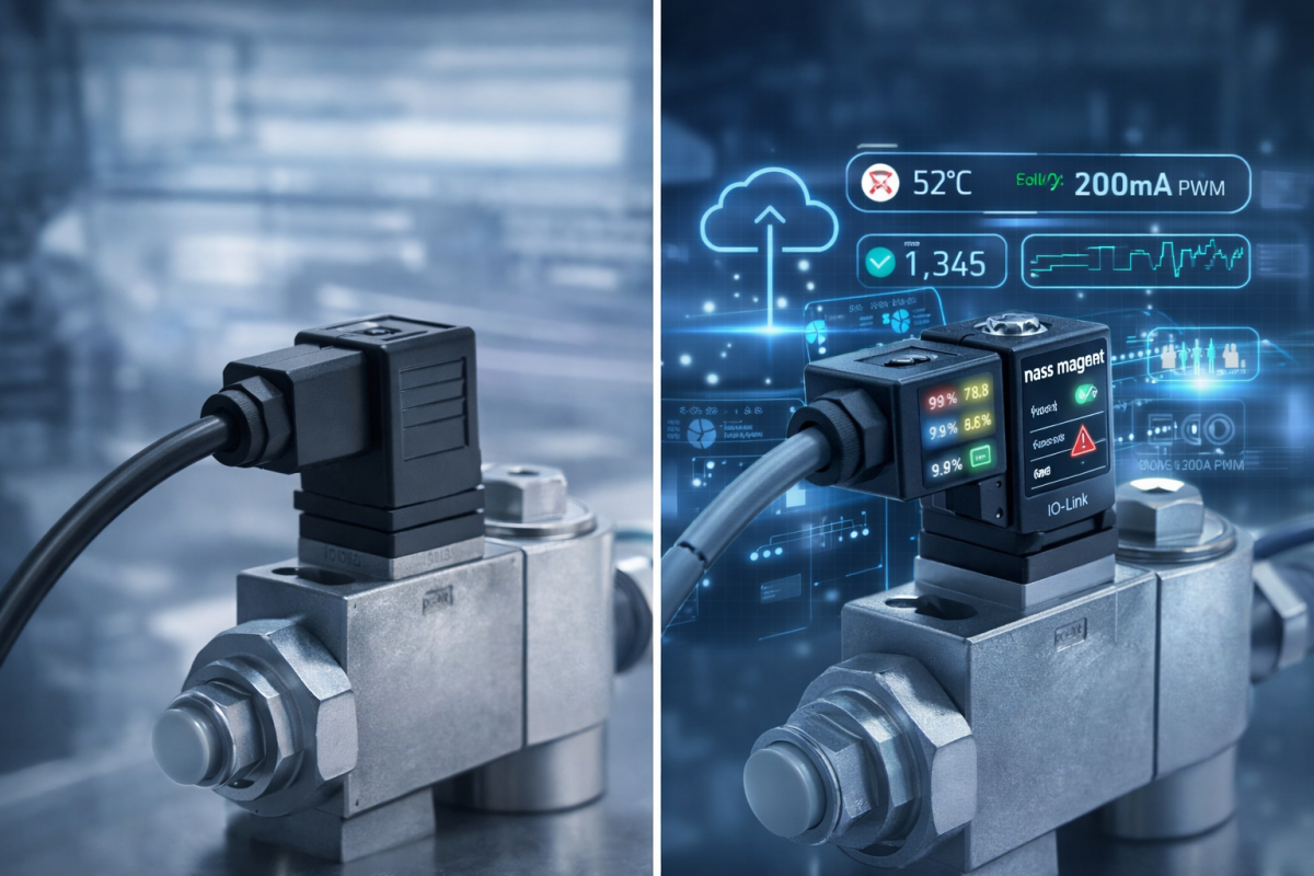 Industry 4.0 valve monitoring DIN43650 connectors
