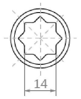 How to measure ISO5211 hex drive adaptor