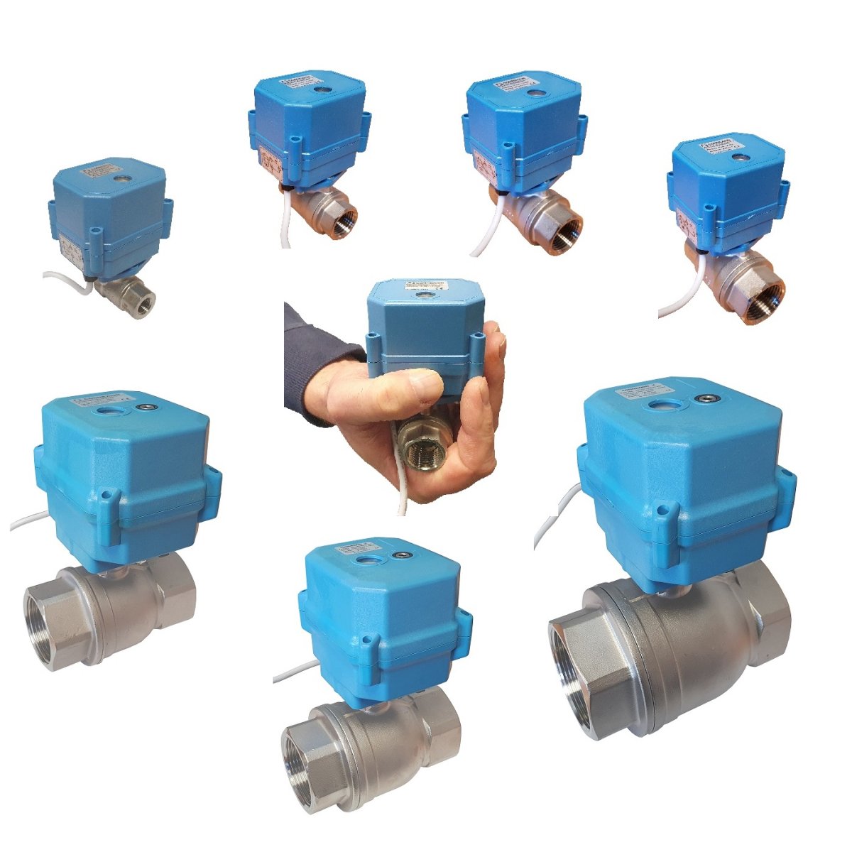 Electrically actuated ball valves