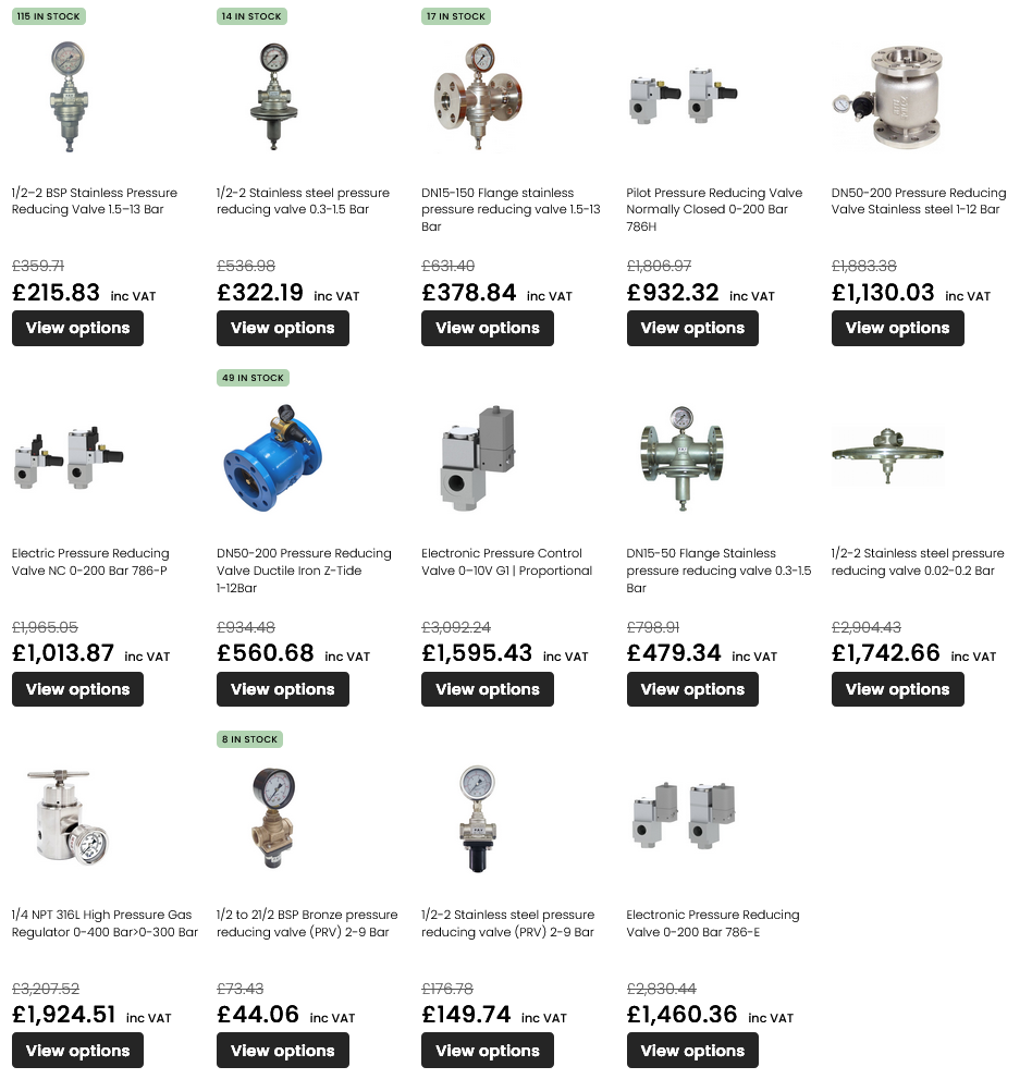 Pressure Reducing Valves (PRV) Water & Industrial Pressure Control