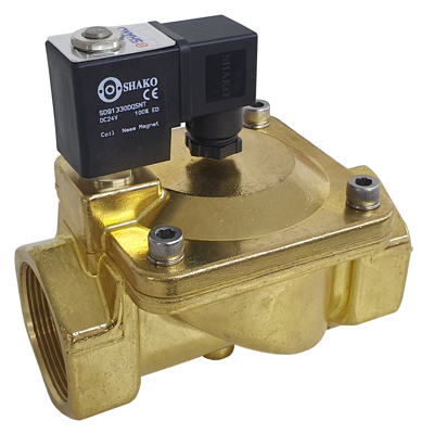 Browse large solenoid valves from 1¼" to 3" for high flow industrial applications. Available in brass and stainless steel for water, steam, gas and process systems, including WRAS and high-pressure options.