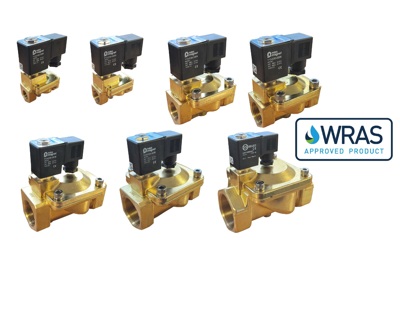 Browse WRAS approved solenoid valves by BSP port size from 1/4" to 12". Suitable for potable drinking water, plumbing systems and mains water installations requiring WRAS certification.