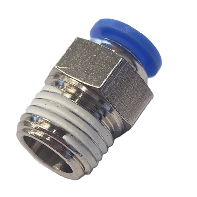 Push-in pneumatic fittings and airline connectors for nylon and polyurethane tubing used in compressed air systems.

The range includes studs, elbows, tees, manifolds, reducers, plugs and flow-control adaptors designed for fast installation and reliable leak-free pneumatic connections.

Manufactured from nickel-plated brass and POM with NBR seals, these push-fit airline fittings are ISO-certified and stocked in the UK for rapid dispatch across the full pneumatic fitting range.