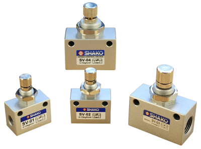 Shuttle valves, quick exhaust valves and speed control valves for pneumatic systems. Designed to control airflow direction, speed and exhaust for efficient operation in automation and air-driven applications.