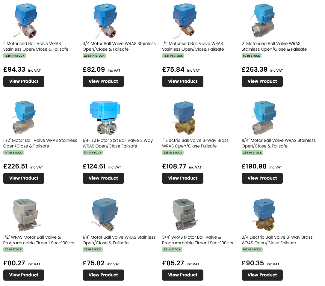 WRAS Approved Motorised Ball Valves Actuated Valves UK