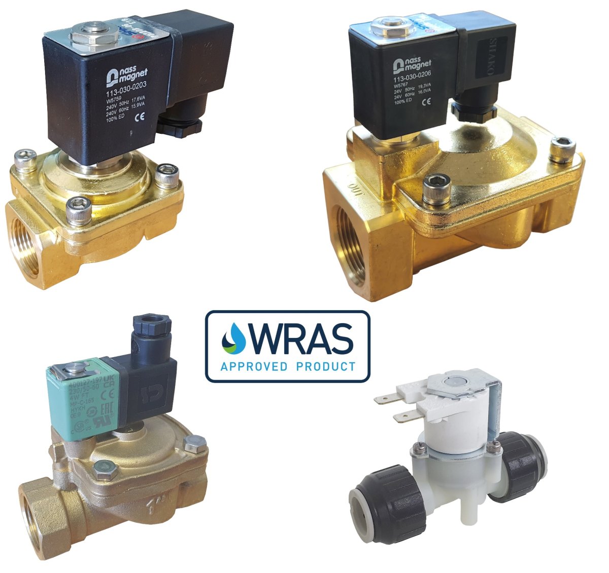 WRAS approved water solenoid valves